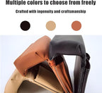 Mandark Car Window Armrest Storage Box, Leather Vehicle Side Door Organizer with Multiple Pockets, Comfortable Automotive Arm Elbow Rest Pad Bag Accessories, Universal for Most Cars (Beige)