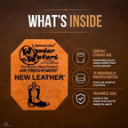 Wonder Wafers 20 Count Air Fresheners Individually Wrapped, New Leather Fragrance