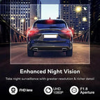 4 Channel 1080P Dash Cam Front Rear Left Right, 170° Wide Angle Car Camera with 5GHz WiFi App Control, Super Night Vision, 24H Parking Monitor, G-Sensor, Loop Recording, 64GB SD Card Included