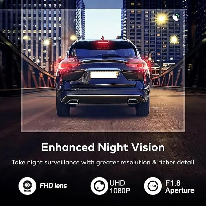 4 Channel 1080P Dash Cam Front Rear Left Right, 170° Wide Angle Car Camera with 5GHz WiFi App Control, Super Night Vision, 24H Parking Monitor, G-Sensor, Loop Recording, 64GB SD Card Included