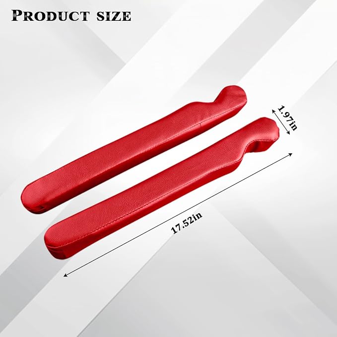 2PCS Car Seat Gap Filler, Soft Foam Leather No Drop Automotive Gap Stopper Between Seat and Console, Vehicle Seam Guard Gap Plug Crevice Catcher Blocker, Universal Fit (Red)