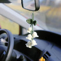 Handmade Knitted Rear View Mirror Pendant Ornament, Cute Car Accessories Aesthetic, Kawaii Car Decor for Home Decorative Pendants