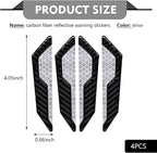 4 PCS Car Door Edge Guard Stickers, Reflective Car Door Edge Protector, Anti-Scratch & Anti-Collision Side Doors Warning Guard Strips, Auto Body Self Adhesive Strips for SUV Truck (White)