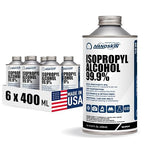 99.9% Isopropyl Alcohol (IPA) – High-Purity Technical Grade Alcohol for Industrial & Laboratory Use, Fast Evaporating, Low-Residue Formula – 13.5 fl oz (400 mL), 6-Pack