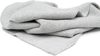 The Edgeless Pearl - Professional Microfiber Detailing Towel for Ceramic Coating, Leveling & Sealant Removal, Scratch-Free & Tagless, 320gsm, 16x16 inches, Ice Grey - 12-Pack