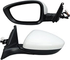 Left Driver Side Mirror Compatible with Honda Accord LX Sport 1.5T 2018-2025 Power Glass | Non-Heated | Paint to Match Repalces HO1320328 76258-TVA-A02 (3Pins-White)
