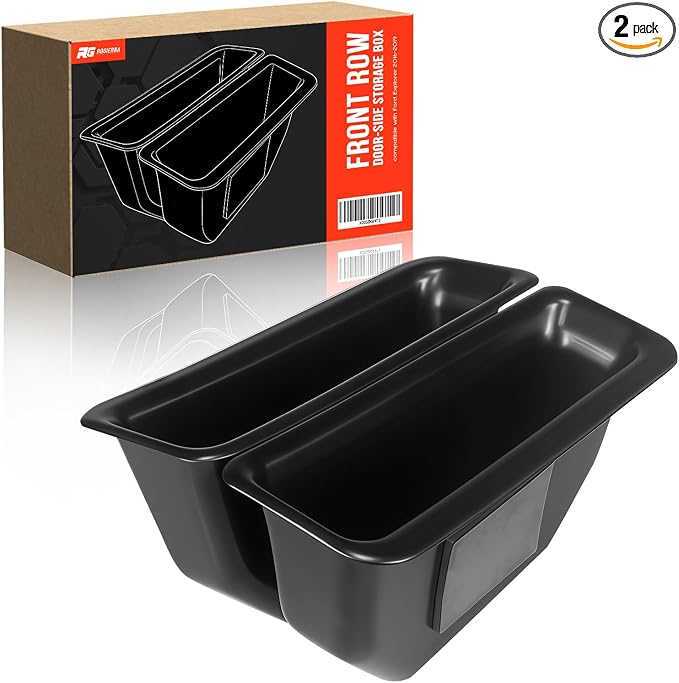 for Ford Explorer 2016-2019 Front Door Storage Box Door Side Organizer Tray Phone Container Pocket Insert Tray Door Armrest Organizer Container for Ford Explorer Accessories (2 Pack)
