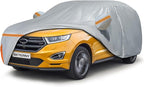Car Cover for 2007-2026 Ford Edge, Waterproof Custom-fit Sun Rain Dust Snow All Weather Protection Windproof Outdoor Edge Full Car Cover with Cotton Lining and Door Zipper-Grey