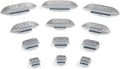 100Pcs P Type Uncoated Lead Clip on Wheel Weights Assortment, 0.25oz, 0.5oz, 0.75oz, 1.0oz, 25Pcs for Each Style,Used for Passenger Cars, Light Trucks, SUVs, Vans, and Full-Size Pickups