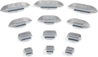 100Pcs P Type Uncoated Lead Clip on Wheel Weights Assortment, 0.25oz, 0.5oz, 0.75oz, 1.0oz, 25Pcs for Each Style,Used for Passenger Cars, Light Trucks, SUVs, Vans, and Full-Size Pickups
