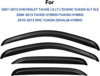 Window Visors Rain Guards for 2007-2014 Chevy Tahoe/GMC Yukon, Out-Channel Window Vent Wind Deflectors Visors Shades for 07-14 Tahoe/Yukon