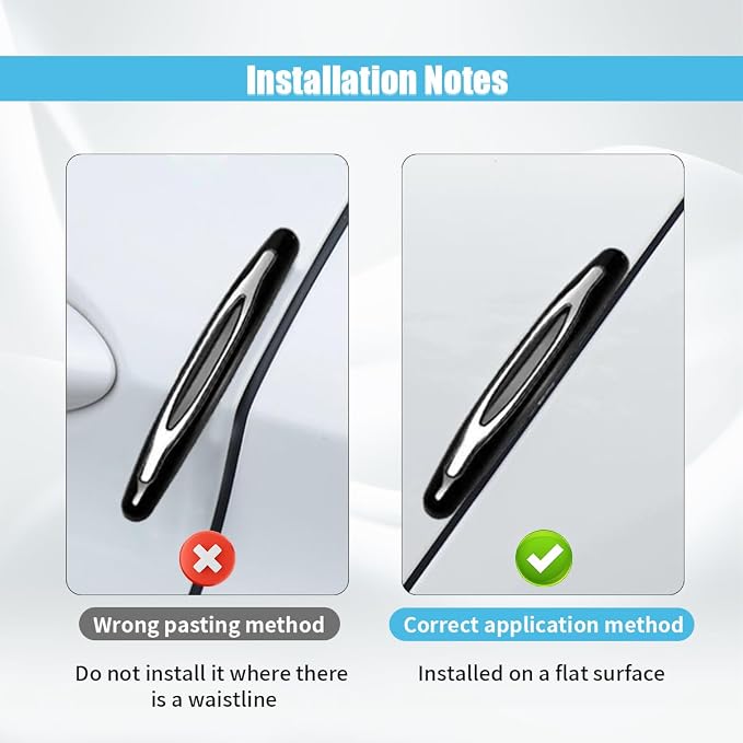4PCS Car Door Edge Guards, Auto Side Door Protector Car Door Self Adhesive Anti-Collision Trim Strip, Universal Car Body Anti-Scratch Bumper Guard for Car SUV Truck (Black)