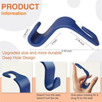 Car Seat Hooks & Purse Holder - 4 Pack Boxed,55 lb Heavy Duty,Eco PP Car Hooks for Purse/Bag/Baby Gear/Gym Bag/Groceries/Cup/,Fits 0.32-0.55”Car Headrest Rods (Dark Blue)