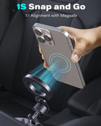 for Magsafe CD Phone Holder for Car [17 Strong Magnets] Magnetic CD Player Phone Mount, Hollow Socket CD Slot Phone Mount for iPhone 17 16 15 14 13 12 Series Pop Grip Ring Holder Magsafe Case