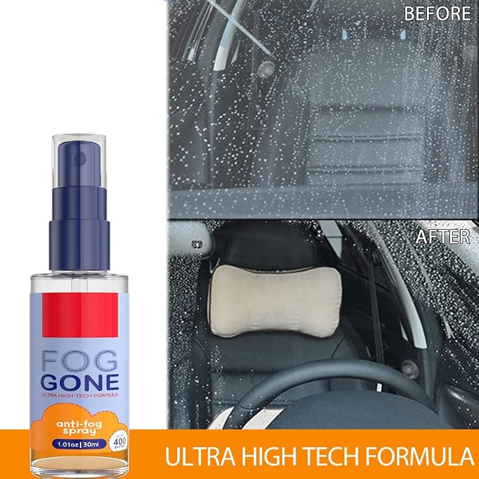 Anti Fog Spray 60ml/30ml Spectacle Lens Anti-Fog Spray Car Windshield Window Rainy Weather Defogging Spray Cleaning Spray for Mirrors Glass