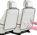 2PCS Kick Mats Back Seat Protector for Kids, Waterproof PVC Car Back of Seat Protector, Seatback Cover for Car Front Seats, Protection Against Dirt Dust Mud Scratches and Stain (Transparent)