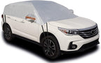Safe View Half Car Cover Top Waterproof/Windproof/Dustproof/Windshield Cover Snow Winter Summer (SUV YL)