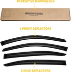 Window Visors for Honda Accord 2008-2017, Rain Guards Vent Shade Shield Deflector Dark Smoke 08 09 10 11 12, Tape-On, 4PCS