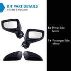 Driver and Passenger Side Power Mirror Set Paint to Match with Blind Spot Indicator Compatible with 2014-2016 Mazda 3 MA1320192 MA1321192