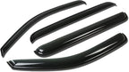 4Pcs Tape-On Window Visor Rain Guard Compatible with 2005-2012 Nissan Pathfinder, Rain Shields Vent Shade Wind Deflector, Acrylic