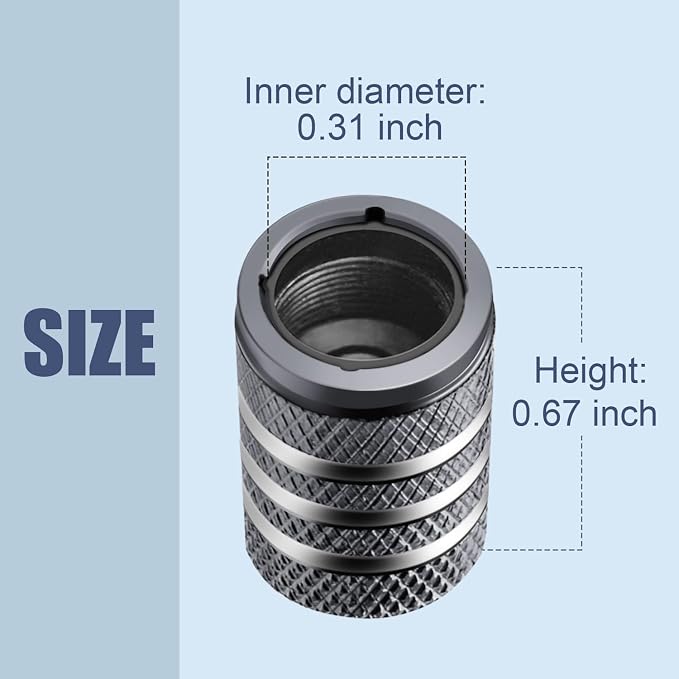 Tire Valve Stem Cap Cover - (5 Pack) Tire Air Cap Metal with Plastic Liner Corrosion Resistant Leak-Proof Rock and Roll for Car Truck Motorcycle Bike Grey