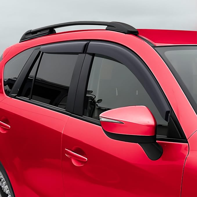 Voron Glass Tape-on Rain Guards for Mazda CX-5 2013-2016, Window Deflectors, Vent Window Visors, 4 Pieces - 100881
