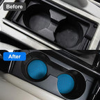 Mandark 4PCS Car Cup Holder Coasters, 2.75 Inch Non-Slip Insert Water Bottle Holder Pads, Dustproof Automotive Interior Accessories Mat, Universal for Vehicles, Trucks, RVs and More (Light Blue)