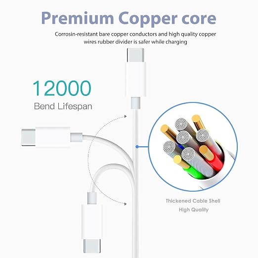 2 Pack 6FT Car Carplay Cable Data Cord for iPhone 17 Air/16E 16 Plus 15 Pro Max，iPad Pro 13 11, iPad Air USB A to USB Type C Charger Charging,Samsung Galaxy Tab A7 A8 A9 S10+ S9 S8 Note 10 S10,LG,MOTO