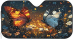 Windshield Sun Shade Butterfly Magic Flower Car Front Window Sunshade Cover for Truck SUV Blocks UV Rays Automotive Visor Interior Protector 51 x 27.5 inch