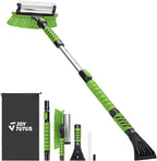 41.5IN Extendable Snow Brush and Ice Scraper, 270°Pivoting Snow Scraper Brush for Car Windshield, Telescoping Ice Scraper, Foam Grip, Heavy Duty Snow Remover for Cars, Trucks, SUV (Green)