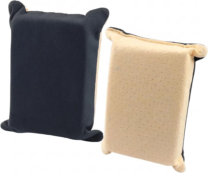 2pcs Windshield Defogger Sponge - Quick Anti-Fog & Non-Scratch Cleaning Tools for Car Windows & Mirrors, Black
