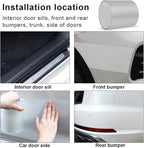 Car Door Edge Guards, 4In x 33Ft Door Sill Guard Protector, Anti-Scratch Adhesive Tape, Automotive Anti-Collision Strip for Car Door Edge/Front and Rear Bumper/Door Sill Protector