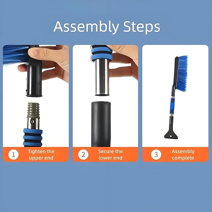 Car Snow Brush and Ice Scrapers with Foam Grip Snow Scraper Non Extendable Snow Removal Tool for Cars Trucks Windshield Window