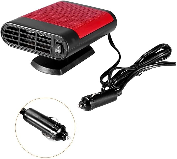 Car Window Defroster 12V Portable Heater For Windshield And Side Fast Heating Electric Demister With Noiseless Motor And Overheat Compact Handheld Design