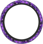Purple Mermaid Fish Dragon Scales Cool Funny Steering Wheel Cover Car Accessories Cute for Women Girls Girly Universal 15 Inch Neoprene Auto Interior Decor Anti Slip Car Truck Protector