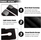 Car Seat Back Double Hooks for Headrest, Leather Car Back Seat Hooks for Purse and Bags, Upgraded 2 in 1 Purse Hook for Car Seat, Universal Vehicle Headrest Hangers for Car, Home (Black, 2PCS)