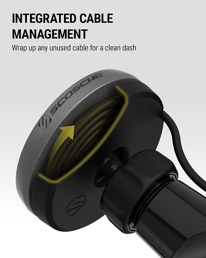 Qi2 Wireless MagSafe Car Mount Charger, 15W Magnetic Cell Phone Holder for Car with AMPS Mounting Plate for ProClip Vehicle Specific Mount Bases Compatible with iPhone, Samsung
