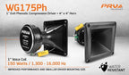 2X WG175Ph 1" Exit Compression Driver, 150 Watts 8 Ohm with Compact Waveguide, 108dB Tweeter Driver + Horn Combo - High Frequency Driver (2 Horn Drivers) Bundle 300 Watts