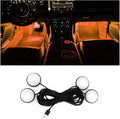 Car Interior LED Lights, Automotive Ambient Neon Light Kit with USB Port, Car Accessories, Gifts for Men and Women, 4 in 1 Decoration Lights for Car, Garden, Home, Party（Orange）
