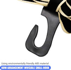 Mandark 2-Piece Car Seat Headrest Hooks - Universal for All Vehicles, Cute Bow Hooks for Purses & Bags, Interior Decoration Accessories (White/Polka Dot)