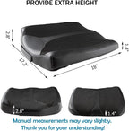 Car Memory Foam Heightening Front Seat Cushion for Short People Driving, Hip(Coccyx/Tailbone) and Lower Back Pain Relief Butt Pillows, Adult Booster Seat for Car. (Black)