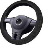 Leopard Grey Animal Leather Steering Wheel Cover Car Accessories Cute for Women Girls Girly Universal 15 Inch Neoprene Auto Interior Decor Anti Slip Car Truck Protector