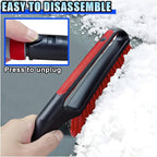 26.4" Ice Scraper and Snow Brush for Car Windshield, 2 in 1 Winter Detachable Window Deicer with Foam Grip, Snow and Ice Removal Tool Accessories for Car, SUV, Truck (Red)