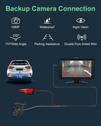 Apple Carplay Screen for Car, 7" HD Portable Wireless Apple Carplay & Android Auto Touchscreen, with 1080P Backup Camera, Car Play Screen Tablet, GPS Navigation/Mirror Link/Bluetooth/FM/Voice Control