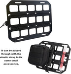Car Headrest Organizer Rigid MOLLE Panel, Tactical Gear Seat Back Organizer, EDC Pouch Tool Gadget Holder, Backpack Insert Panel for Truck Equipment Mount Plate Modular Storage Shelf (Headrest Panel)
