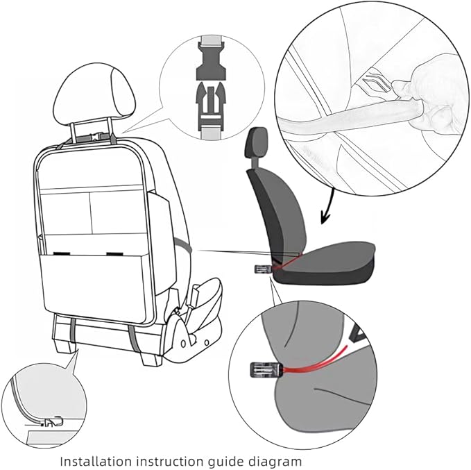 Seat Back Protector,Shields Seat Backs From Kicks and Adds Storage | kick mats back seat protector easy to install and clean, well-crafted, sturdy, durable and stylish.2 Pack