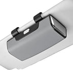 Car Sunglasses Holder for Sun Visor, Button Leather Eyeglass Hanger and Interior Storage Box