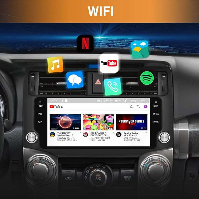 Car Radio Stereo Android 13 for Toyota 4runner 2010-2022 with GPS Navigation CarPlay Android Auto
