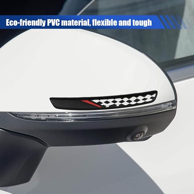 Craedli 6PCS Universal Car Door Edge Guards, Anti-Scratch Auto Bumper Body Protector Trim Guard Car Door Anti-Collision Strips, Self-Adhesive Auto Side Rearview Mirror Protector Sticker(Grid)