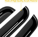 Window Visors Rain Guards for 2007-2018 Jeep Wrangler JK Unlimited, Window Vent Wind Shades Deflectors Shield for 07-18 Wrangler JKU 4-Door